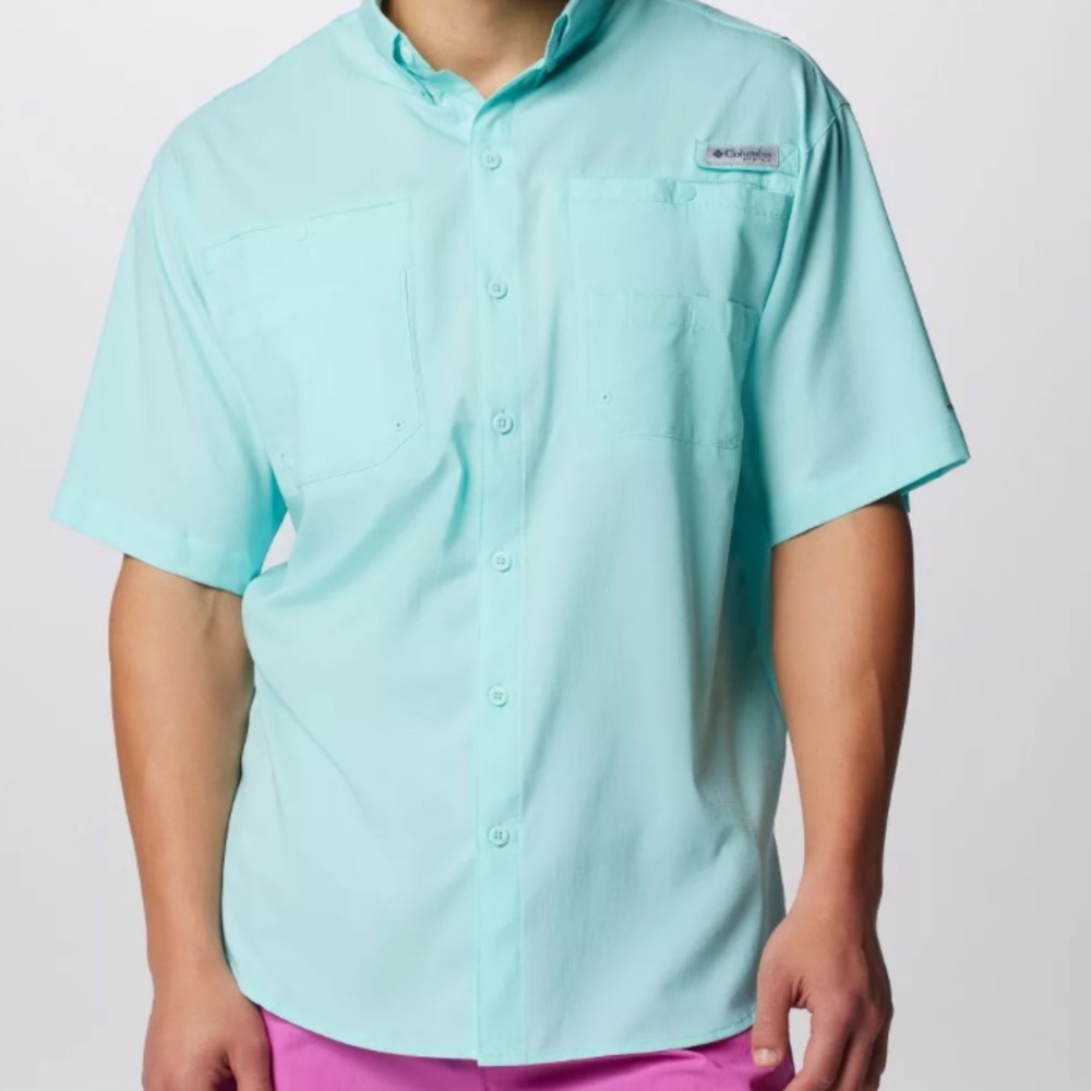 Columbia Men’s PFG Tamiami II Short Sleeve Button Down Shirt, Size XL